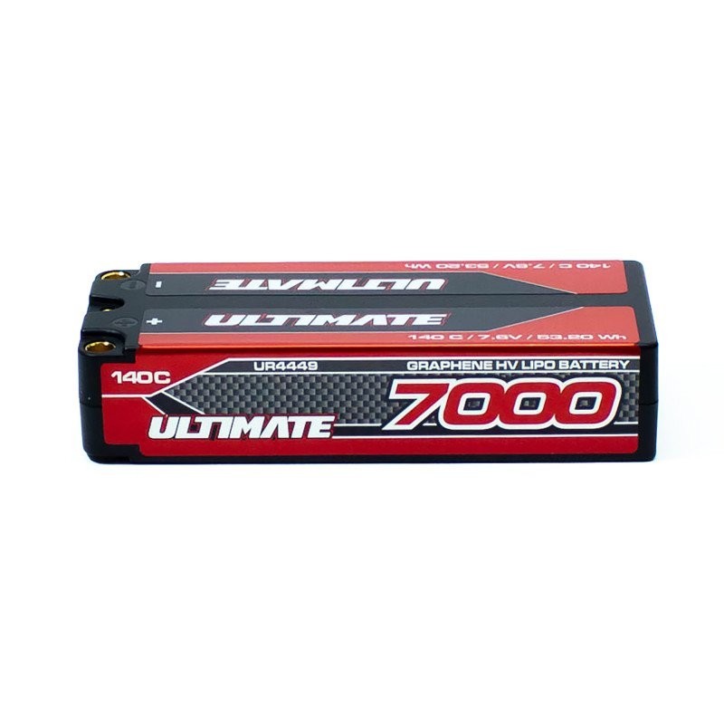 Batterie LiPo ULTIMATE GRAPHENE HV MID-SHORTY 7,6 V 7000 mAh 140C, tubes de 5 mm