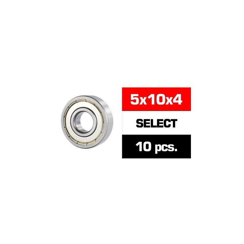 5x10x4mm SELECT "HS" METAL SHIELDED CLUTCH BEARING SET (10pcs.)
