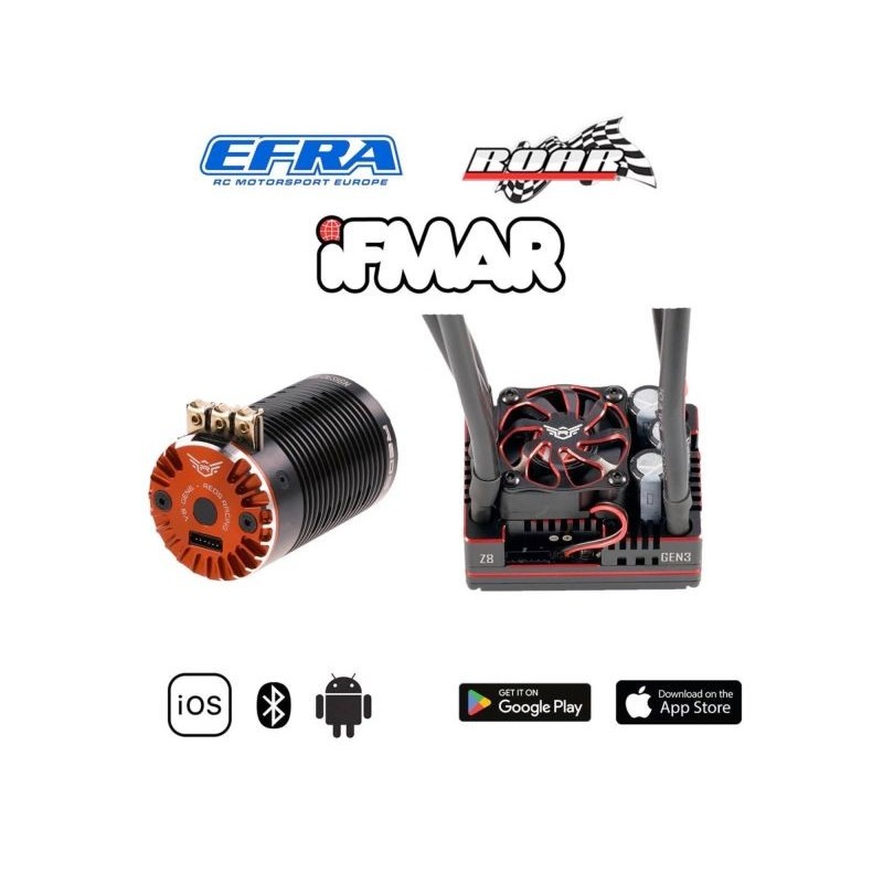 Ensemble performance 1/8, moteur Reds V8 G6 2200 kV, variateur Z8 G3, homologué ROAR, EFRA, IFMAR