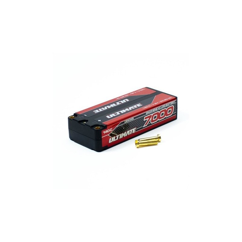 Batterie LiPo ULTIMATE GRAPHENE HV MID-SHORTY 7,6 V 7000 mAh 140C, tubes de 5 mm