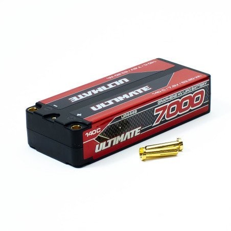 Batterie LiPo ULTIMATE GRAPHENE HV MID-SHORTY 7,6 V 7000 mAh 140C, tubes de 5 mm