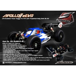 Buggy électrique brushless SWORKz Apollo II eEVO 1/8 Pro RTR avec carrosserie prépeinte