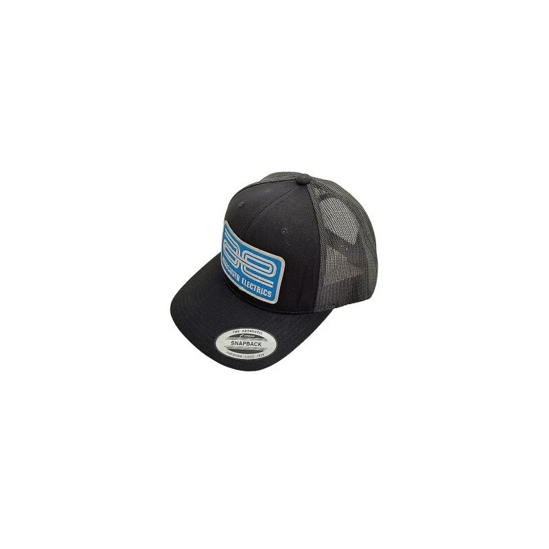 Casquette trucker noire à visière plate avec logo Team Associated AE